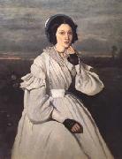 Jean Baptiste Camille  Corot Portrait de Madame Charmois (mk11) oil painting